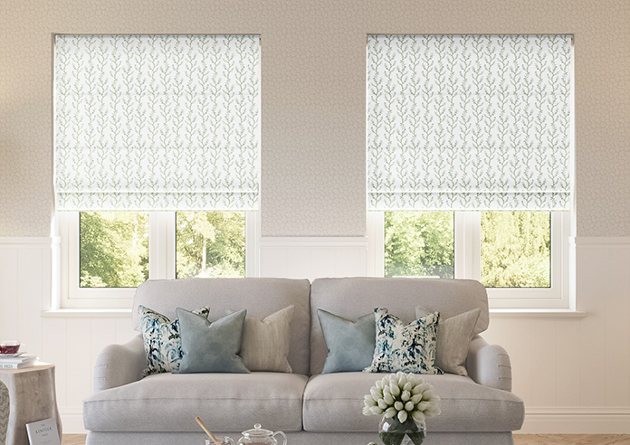 Boughton Faux Silk, Blue - Twist&Fit Roman Blind - Image 3
